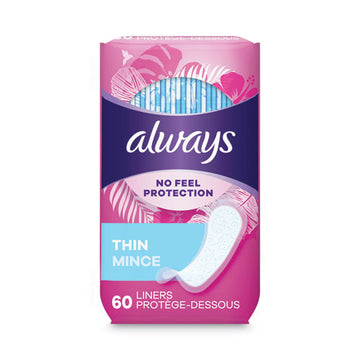 Always® Thin Daily Panty Liners, Regular, 60-pack freeshipping - TVN Wholesale